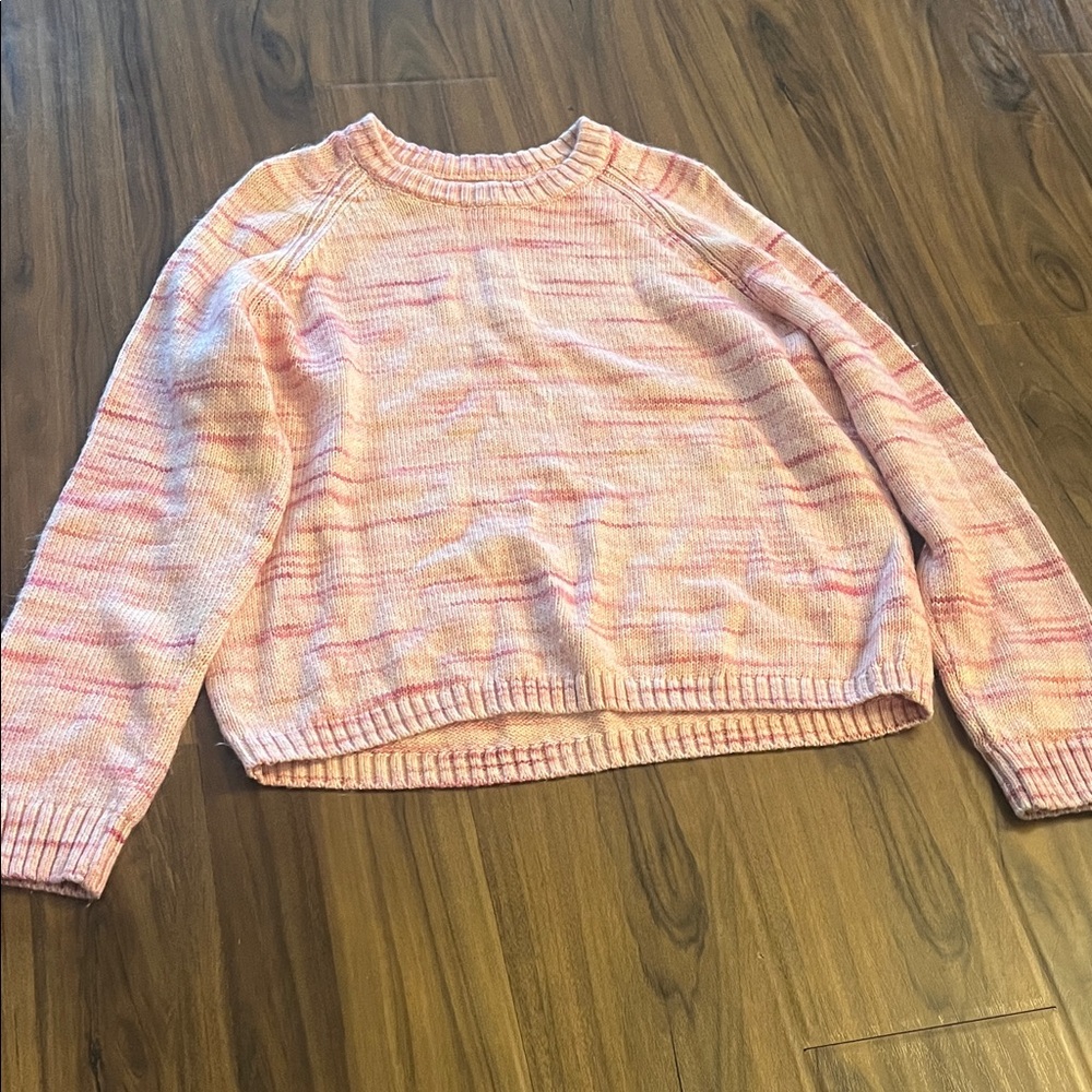 J. Crew Women's Pink Spacedye Crewneck Sweater